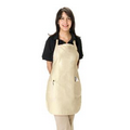 Neutral Full Length Twill Bib Apron with Patch Pockets - Blank (22"x30")